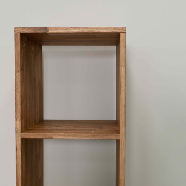 Libreria Regal 4, libreria in rovere massiccio, 39 x 35 x 150 cm, NordicStory