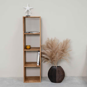 Libreria Regal 4, libreria in rovere massiccio, 39 x 35 x 150 cm, NordicStory