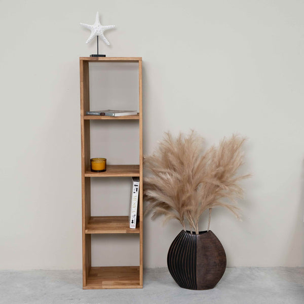Libreria Regal 4, libreria in rovere massiccio, 39 x 35 x 150 cm, NordicStory