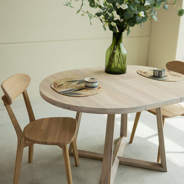 NordicStory Tavolo da pranzo allungabile in legno massiccio di quercia sostenibile