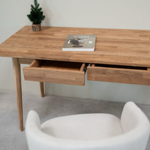 NordicStory Escandi 1 scrivania in rovere massiccio 140 x 60 x 75 cm.