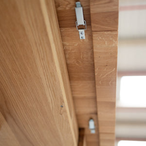 NordicStory Tavolo da pranzo allungabile in rovere massiccio Brema, 160-250 x 90 x 75 cm.