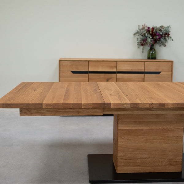 NordicStory Tavolo da pranzo allungabile in rovere massiccio Brema, 160-250 x 90 x 75 cm.