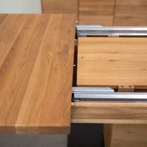 NordicStory Tavolo da pranzo allungabile in rovere massiccio Brema, 160-250 x 90 x 75 cm.