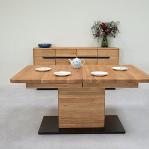NordicStory Tavolo da pranzo allungabile in rovere massiccio Brema, 160-250 x 90 x 75 cm.