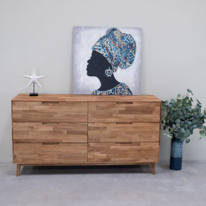 Credenza Cassettiera in rovere massiccio Escandi 4