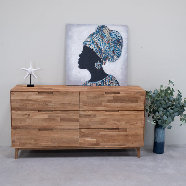 Credenza Cassettiera in rovere massiccio Escandi 4