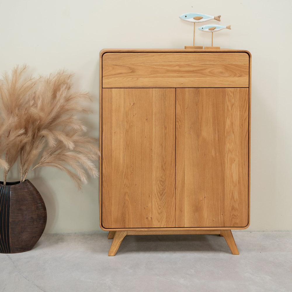 Scarpiera sostenibile in legno massiccio di quercia Ginevra RobleStore NordicStory