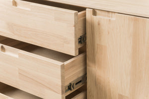 Credenza in legno massiccio rovere nordico