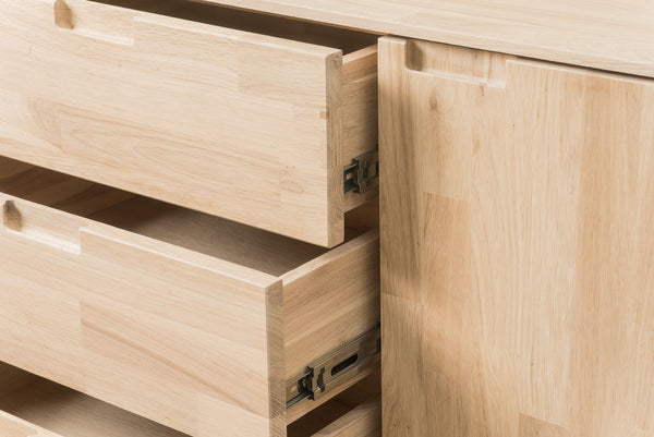 Credenza in legno massiccio rovere nordico