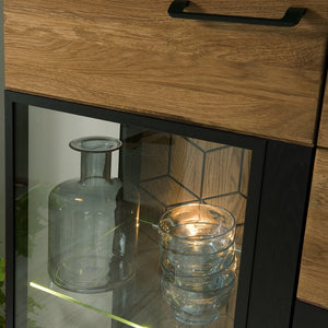 LoftStory Vetrina in legno di quercia Design industriale nordico