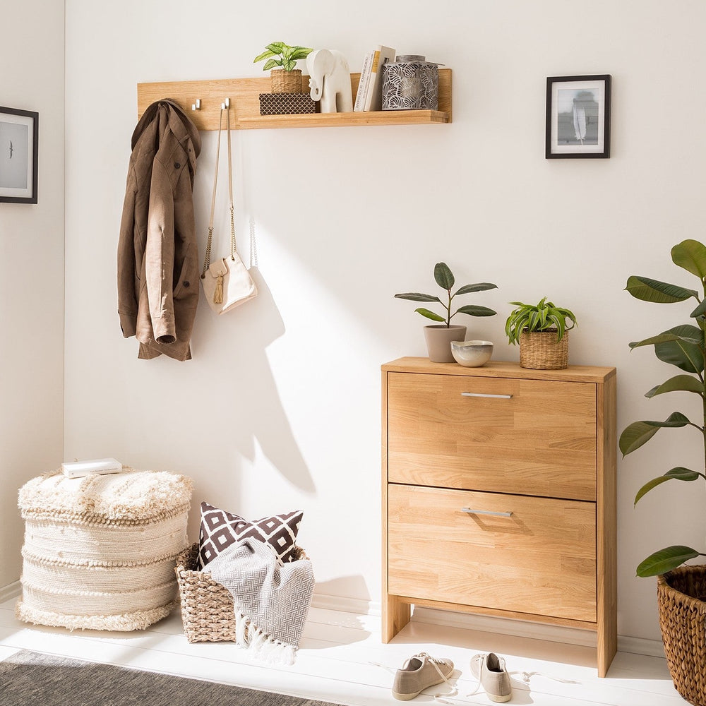 NordicStory Scarpiera in rovere Scarpiera in legno massiccio Scarpiera in legno massiccio
