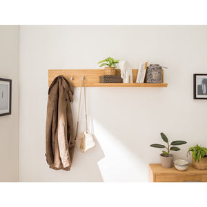 Appendiabiti da parete in rovere massiccio Arizona, 120 x 21 x 18 cm | NordicStory