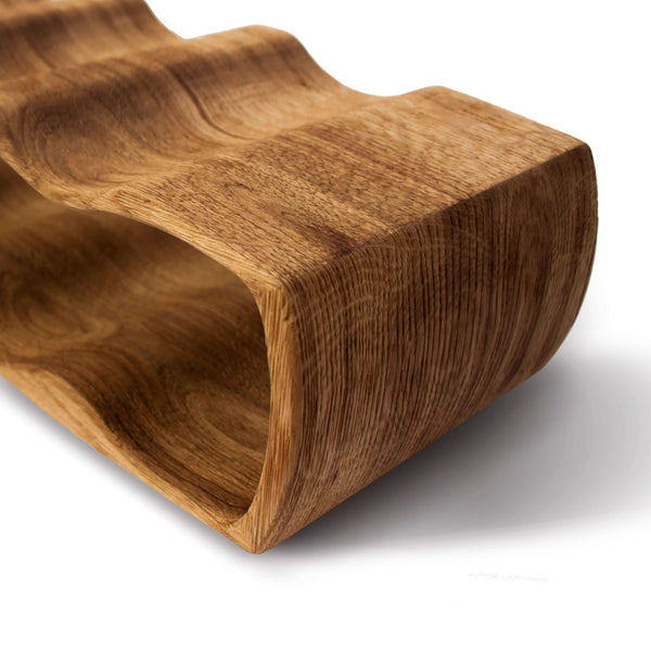 NordicStory Portabottiglie in rovere fatto a mano QAD, portabottiglie per 7 bottiglie