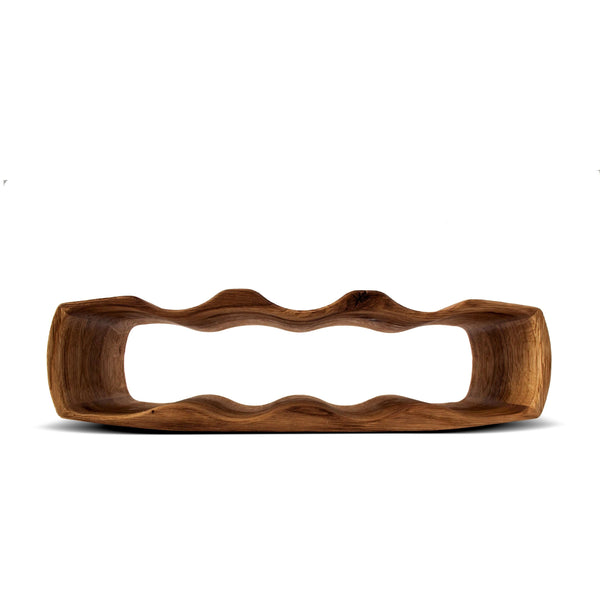 NordicStory Portabottiglie in rovere fatto a mano QAD, portabottiglie per 7 bottiglie