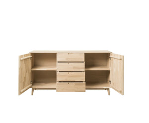 NordicStory Credenza Cassettiera in legno massiccio di quercia