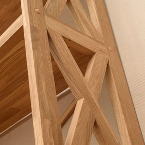 NordicStory Libreria a parete in legno massiccio di rovere Nordic Libreria in legno massiccio di rovere Nordic