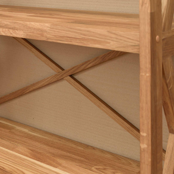 NordicStory Libreria a parete in legno massiccio di rovere Nordic Libreria in legno massiccio di rovere Nordic