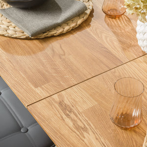 NordicStory Tavolo da pranzo allungabile in legno massiccio di quercia