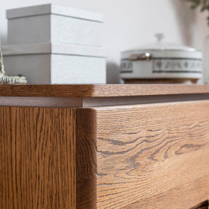 NordicStory Cassettiera o porta TV in rovere massiccio dal design rustico nordico scandinavo