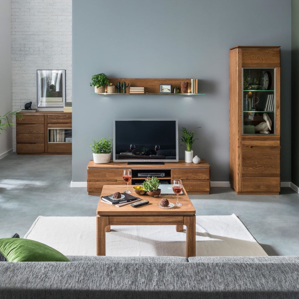 Tavolino quadrato NordicStory in legno massiccio di quercia design nordico moderno e rustico