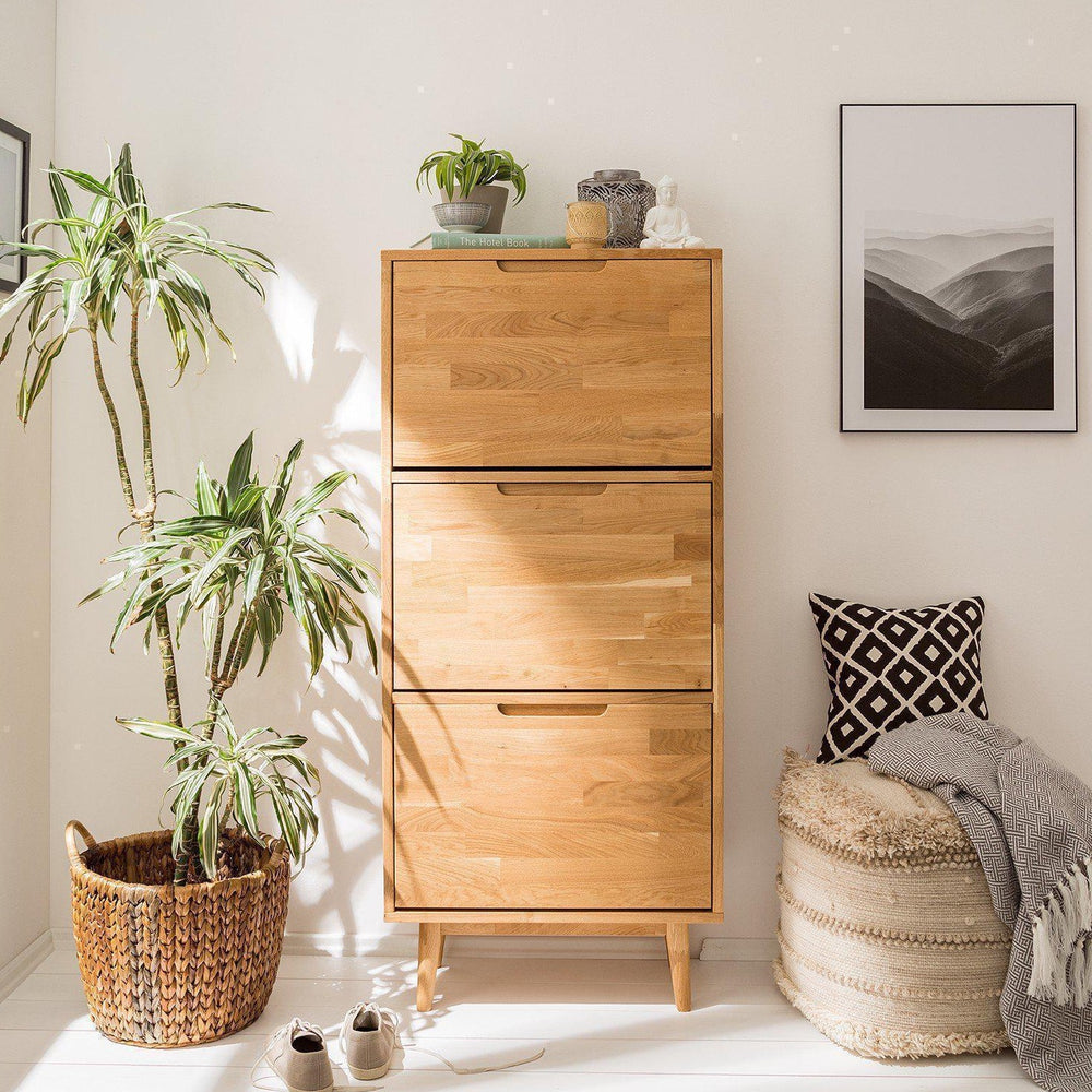 NordicStory Scarpiera in rovere massiccio Scarpiera nordica scandinava