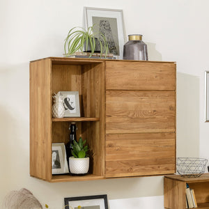 NordicStory Armadio sospeso galleggiante in rovere massiccio