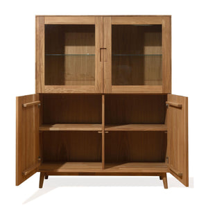 NordicStory Armadio vetrina in rovere massiccio