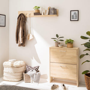 Appendiabiti da parete in rovere massiccio Arizona, 120 x 21 x 18 cm | NordicStory