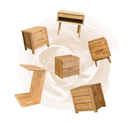 NordicStory, mobili in legno massiccio, rovere, comodino, comodino, tavolino, tavolino, tavolino
