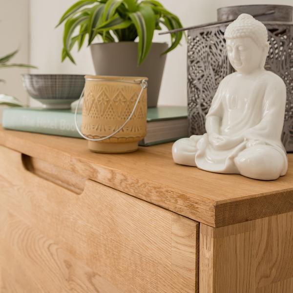 Credenza Cassettiera in rovere massiccio Escandi 3