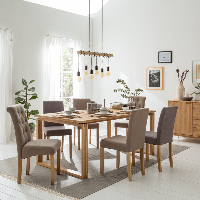 Sedie da pranzo in legno massiccio NordicStory Oak