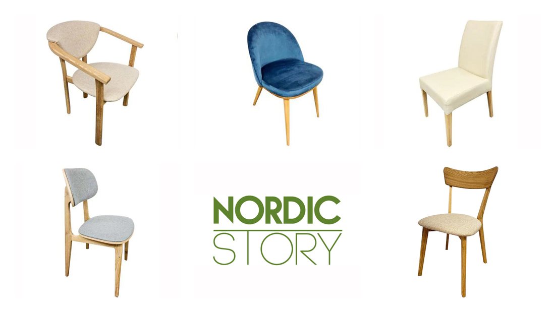 Sedie in rovere massiccio NordicStory in stile scandinavo nordico