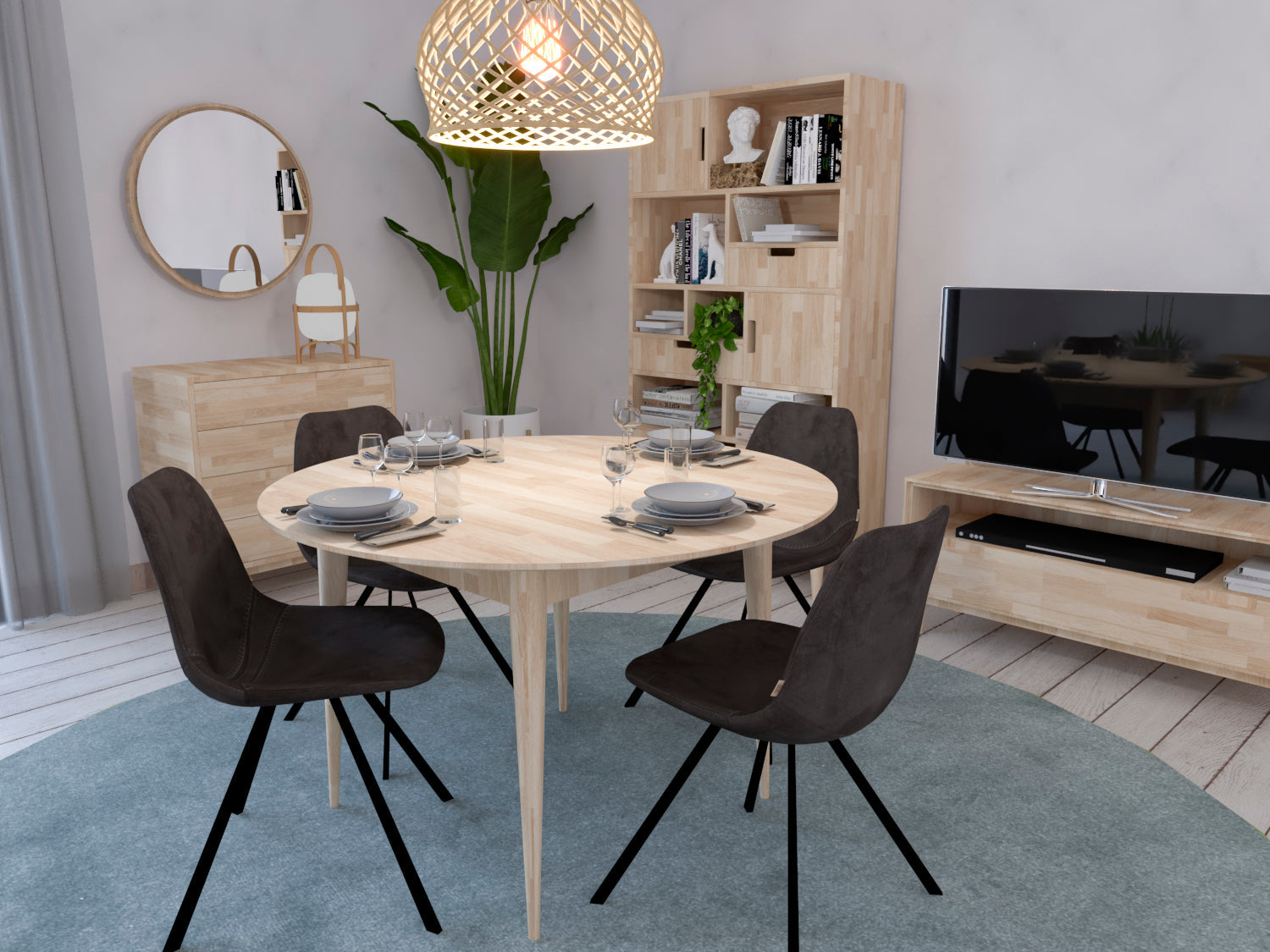 NordicStory, tavolo da pranzo, rovere massiccio, stile nordico, stile scandinavo, stile nordico, stile scandinavo