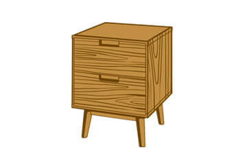 Comodini in legno massiccio di rovere