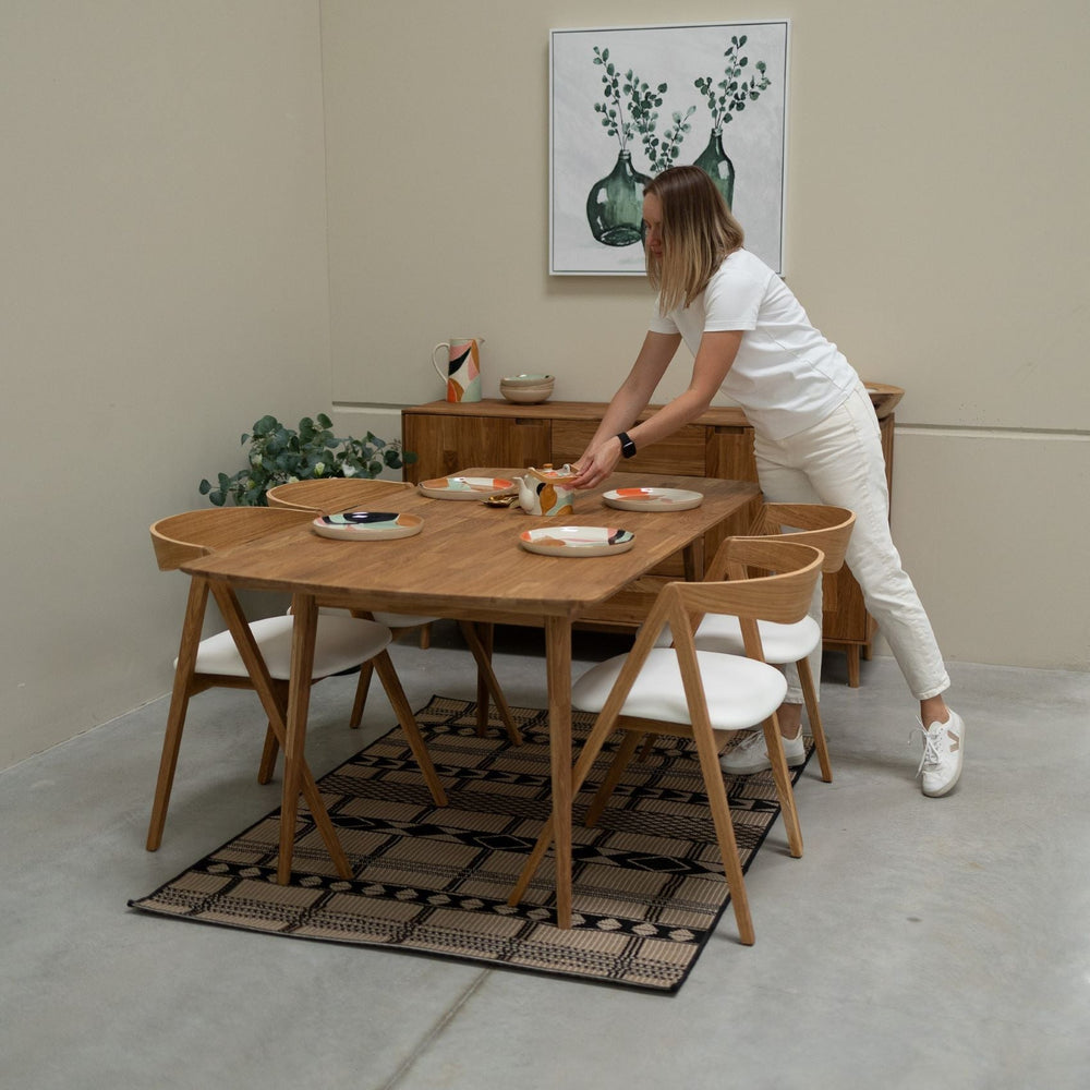 Confezione di 2 o 4 sedie da pranzo Oscar in rovere massiccio, imbottite | VESKOR