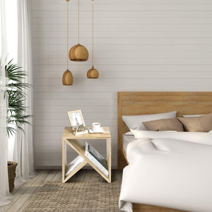 Tavolino, comodino in legno massello di rovere Denmark | NordicStory