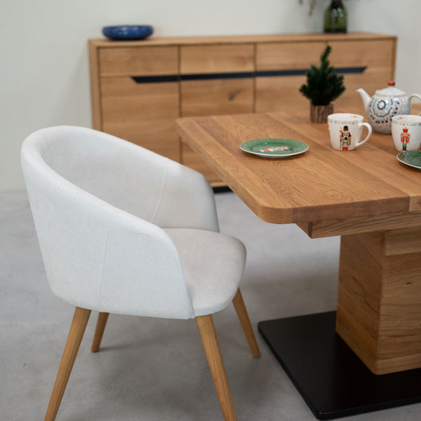 Poltrona in rovere massiccio Ana con imbottitura | VESKOR