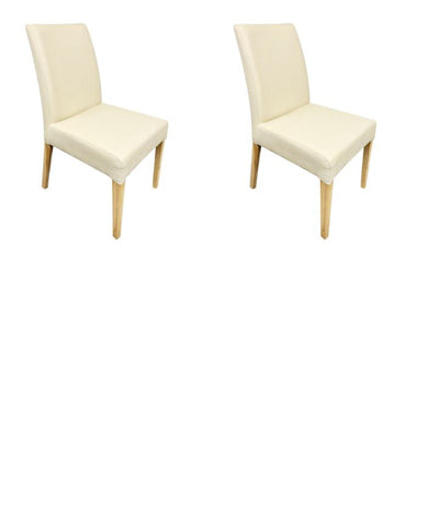 Confezione da 2 o 4 sedie da pranzo Malaga, struttura in rovere massiccio, rivestimento beige | NordicStory