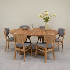 Confezione da 2 o 4 sedie da pranzo Nova, struttura in rovere massiccio, imbottitura | NordicStory