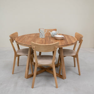 Confezione di 2 o 4 sedie da pranzo in rovere massiccio Diana Beige | NordicStory
