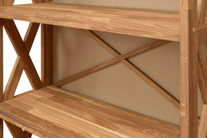 Libreria Libreria in rovere massiccio Royal, 79 x 30 x 198 cm, NordicStory