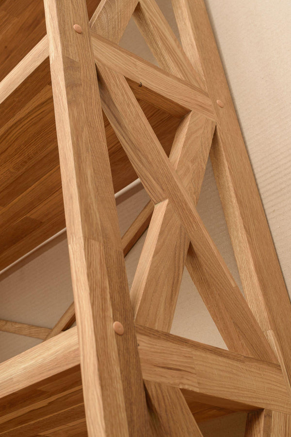 Libreria Libreria in rovere massiccio Royal, 79 x 30 x 198 cm, NordicStory