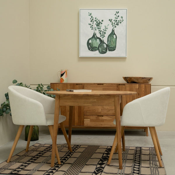 Poltrona in rovere massiccio Ana con imbottitura | VESKOR