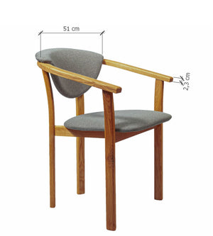 Confezione da 2 o 4 sedie da pranzo Alexis, struttura in rovere massiccio, rivestimento in grigio nordico | NordicStory