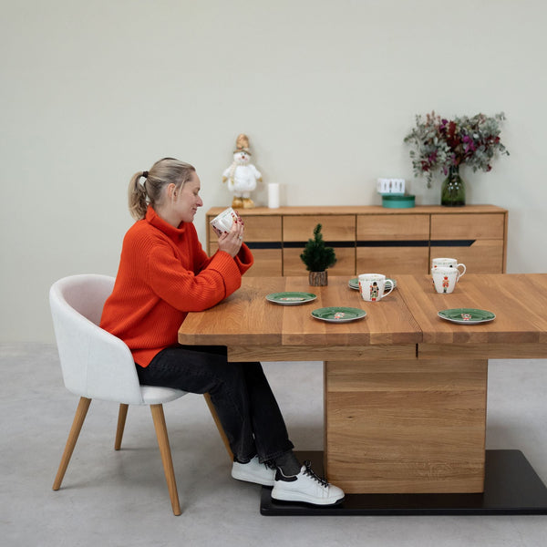 Poltrona in rovere massiccio Ana con imbottitura | VESKOR