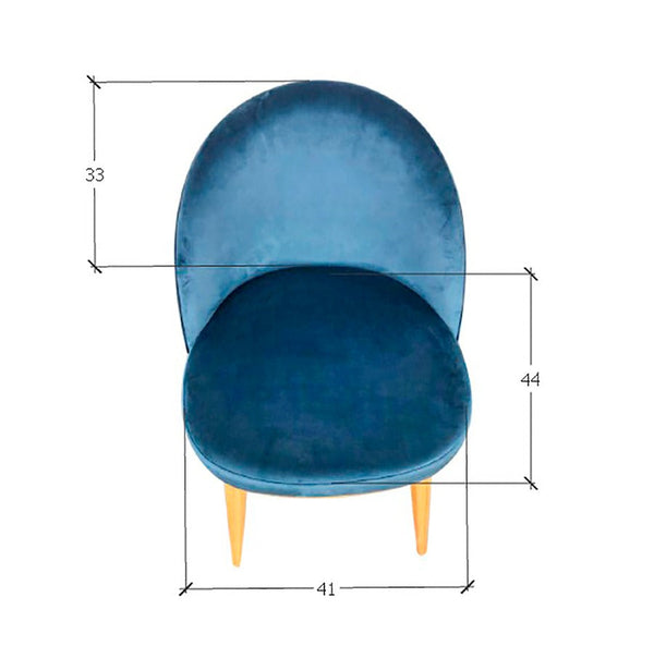 Confezione da 2 o 4 sedie da pranzo Clara, struttura in rovere massiccio, rivestimento in blu Monako | NordicStory