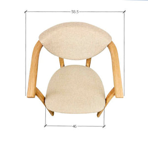 Confezione da 2 o 4 sedie da pranzo Alexis, struttura in rovere massiccio, rivestimento beige | NordicStory