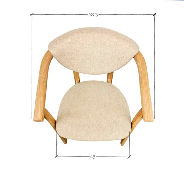 Confezione da 2 o 4 sedie da pranzo Alexis, struttura in rovere massiccio, rivestimento beige | NordicStory