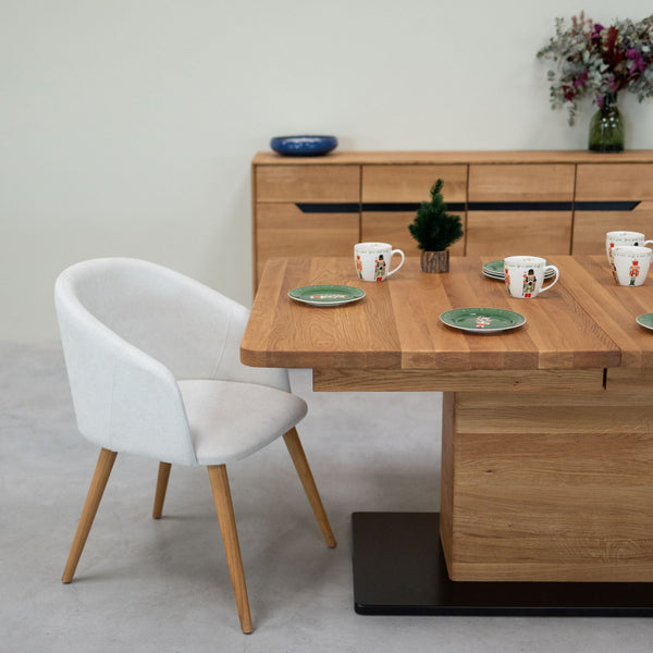 Poltrona in rovere massiccio Ana con imbottitura | VESKOR